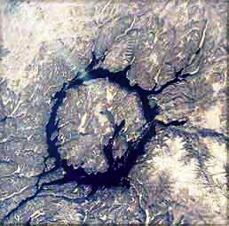 Manicougan Reservoir as seen from space